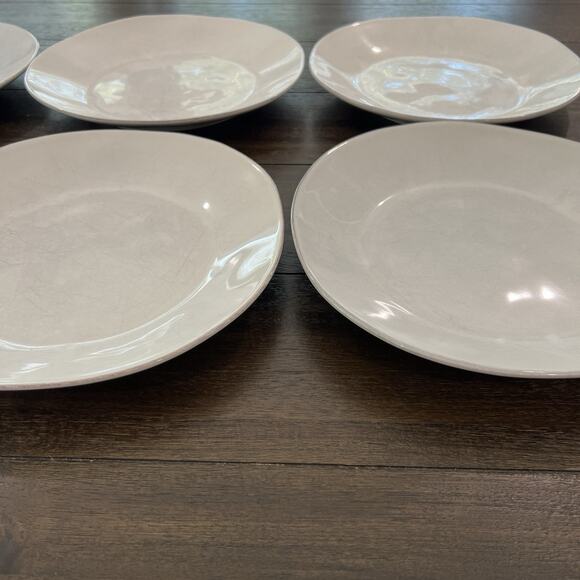 Set of 8 Crate And Barrel Marin White Dinner Plates 10 1/2" Made In Portugal - Picture 7 of 10